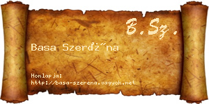 Basa Szeréna névjegykártya